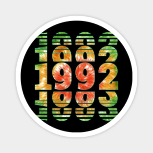 Tie Dye 1992 Birthday Magnet